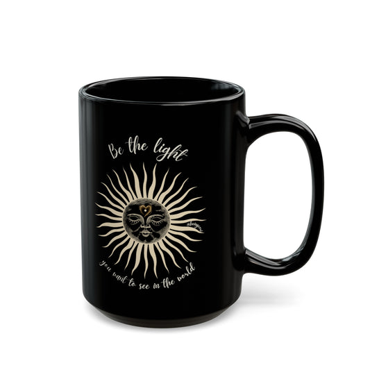 Be the Light Sun Black Mug (11oz, 15oz)